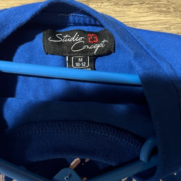 Michael Jordan Chicago Bulls Youth Med Shirt Long Sleeve Studio 23 Concept Blue - Picture 3 of 4